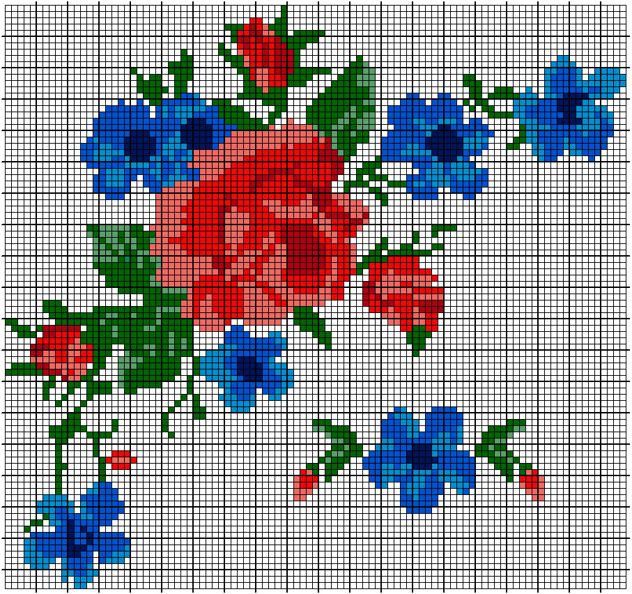 Цветы картинки схемы