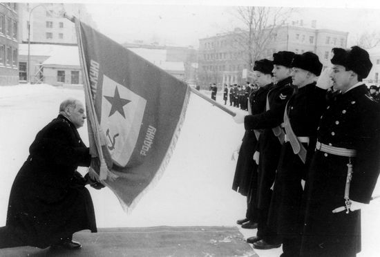 Церемония прощания с Нахимовским училищем перед увольнением в запас. Зима 1989 г. - 1990 г.