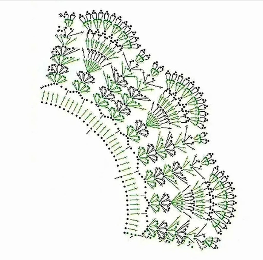 Воротник вязаный крючком со схемой ажурный