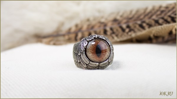 красивое кольцо глаз соболя красивое украшение купить подарок жене да день рожденья в магазине Joker-studio
